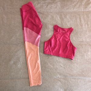 Outdoor Voices Athena Crop Top in Pink Flamingo